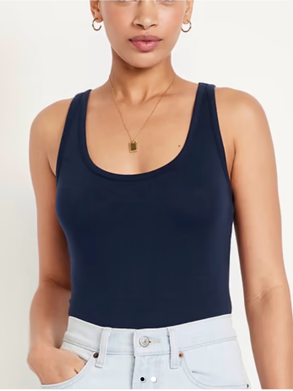 Old Navy Navy Scoop Tank Top - Simple Everyday Layering